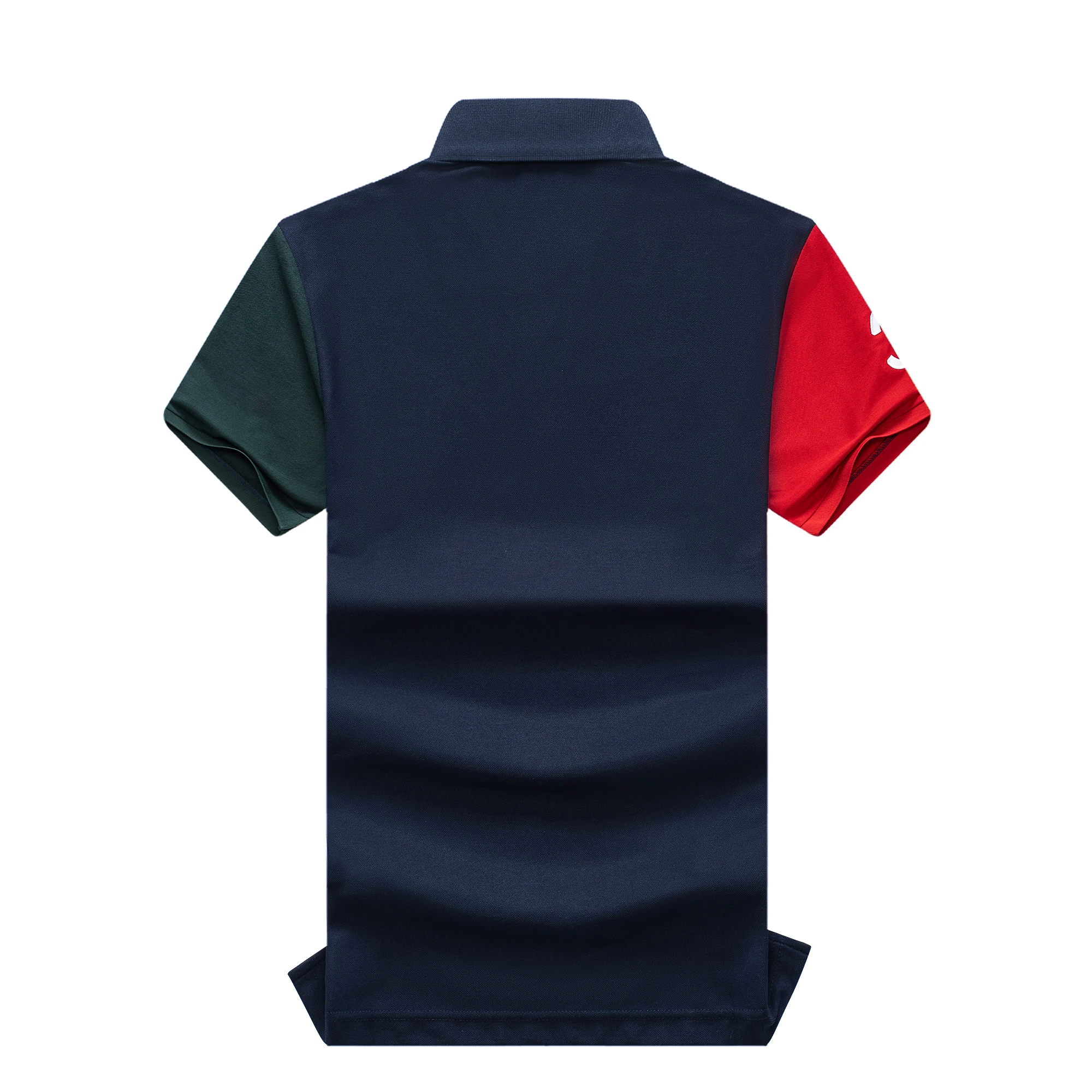 New Men's Polos Shirts Short Patchwork Sleeve Casual HEROES Collar TEES Shirts Male Clothing