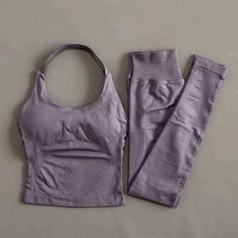 2-delige sportkleding dames yogaset gymkleding sportkleding yogapakken fitnessset trainingspakken sporttop gymleggingset