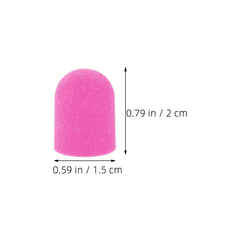 

Набор из 20 розовых пластиковых насадок для шлифовки ногтей, длинные шлифовальные колпачки для удаления гель-лака и омертвевшей кожи