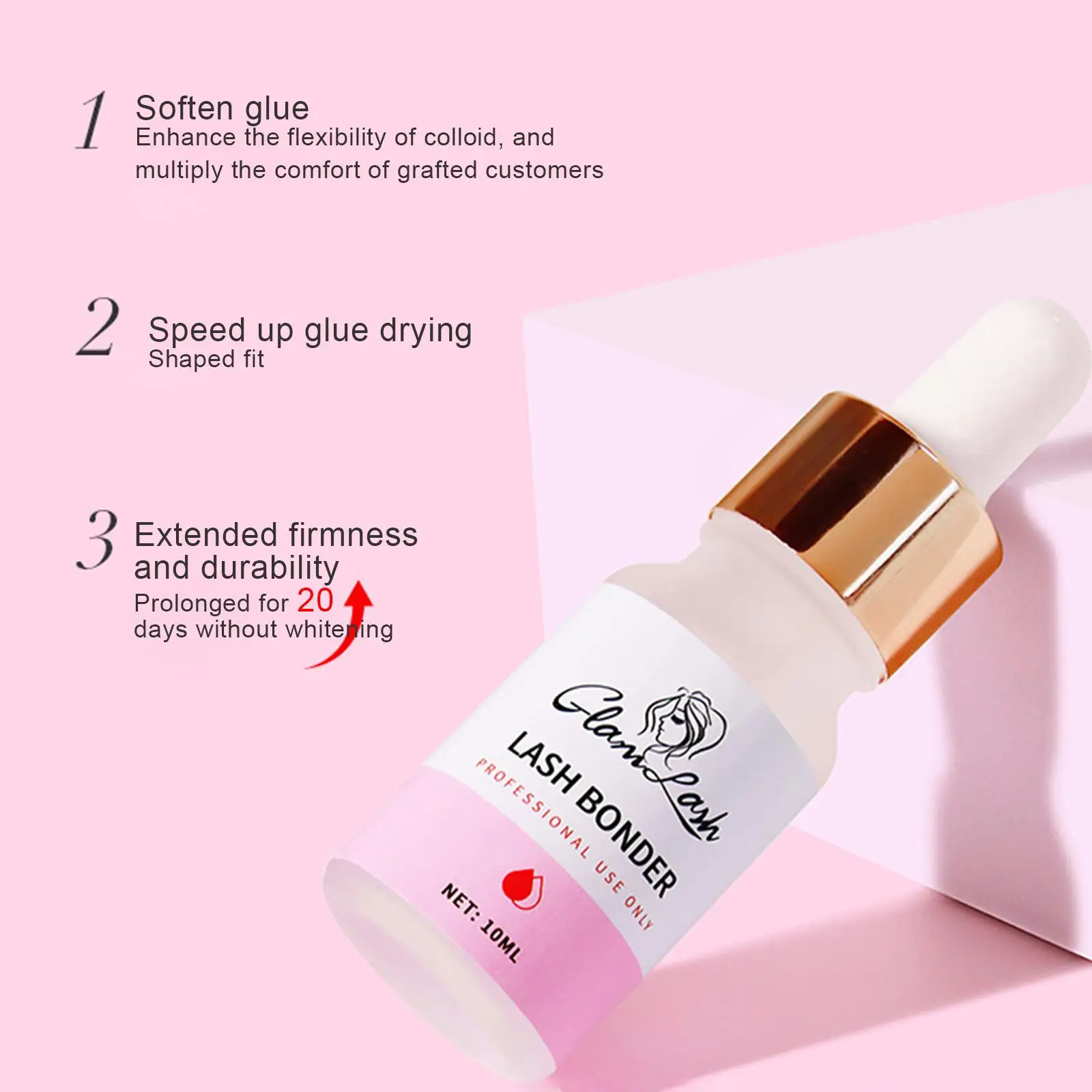 Super Bonder Glue Fixing Agent for Eyelash Extensions, Primer para cílios, Ajuda adesivo para cílios, 10ml