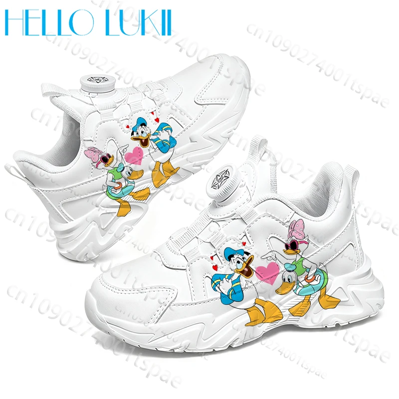 

2026 Cartoon Donald Duck Youth Student Sports Running Shoes High Quality Arch Support Design Comfortable Sneakers for Boys Girls