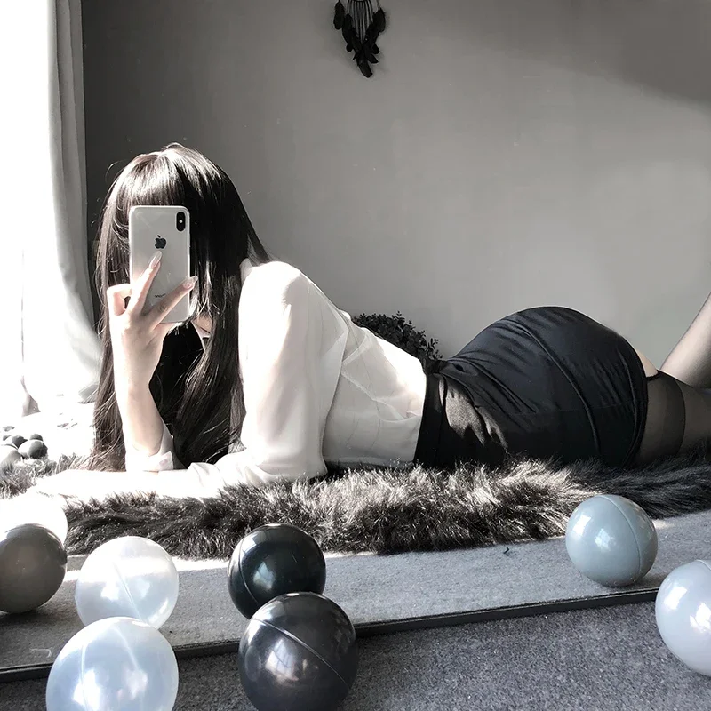 Neue Erotische Sex Dessous Porno College Girl Sexy Sekretärin OL Uniform Lehrer Büro Cosplay Kostüme Hemd mit Minirock