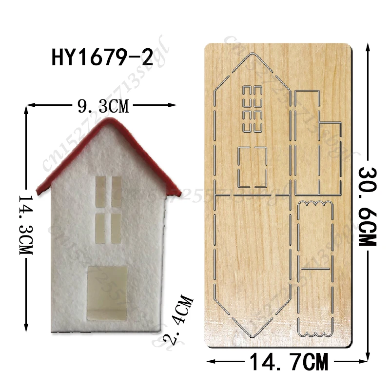 Matryce do cięcia domu HY1679 drewniane formy odpowiednie do zwykłej maszyny do cięcia matryc na rynku