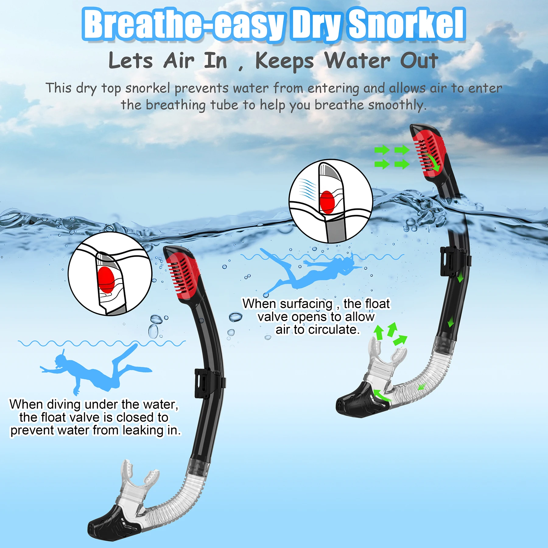 Máscara de buceo de Snorkel para hombres y mujeres, máscara de natación de Marco grande, gafas de natación impermeables, gafas de buceo de silicona