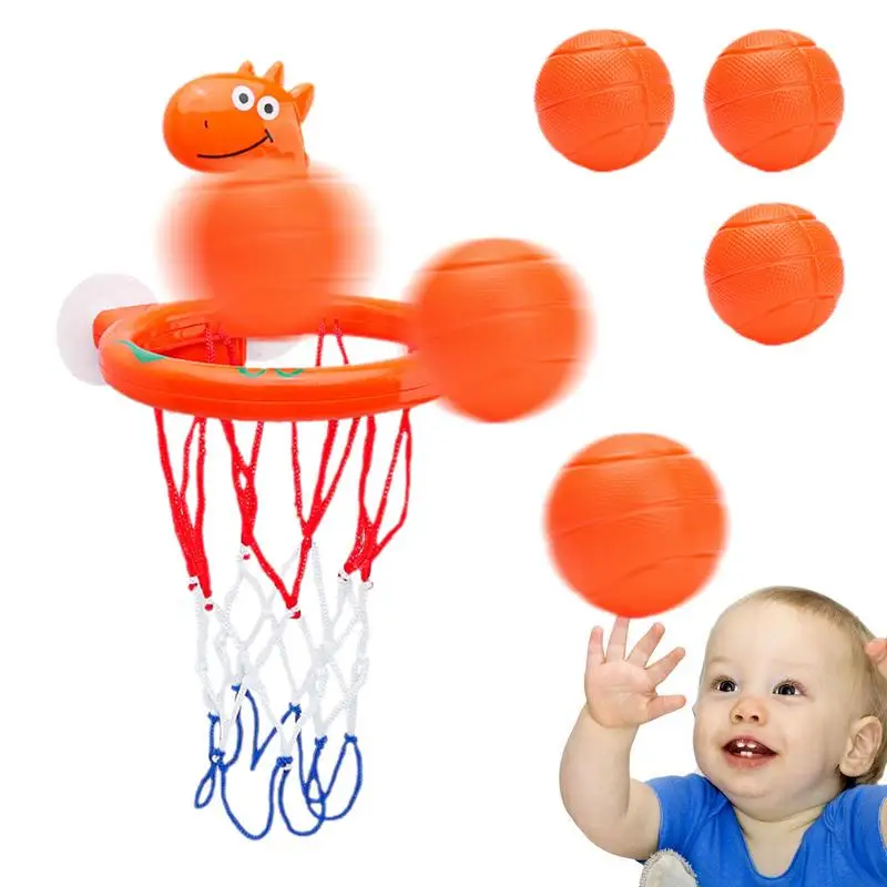 

Basketball Ball Hoop For Bathroom 4pcs Basketball Hoop Bathroom Kids Toys Interactive Bathroom Kids Toys Cute Bath Toys