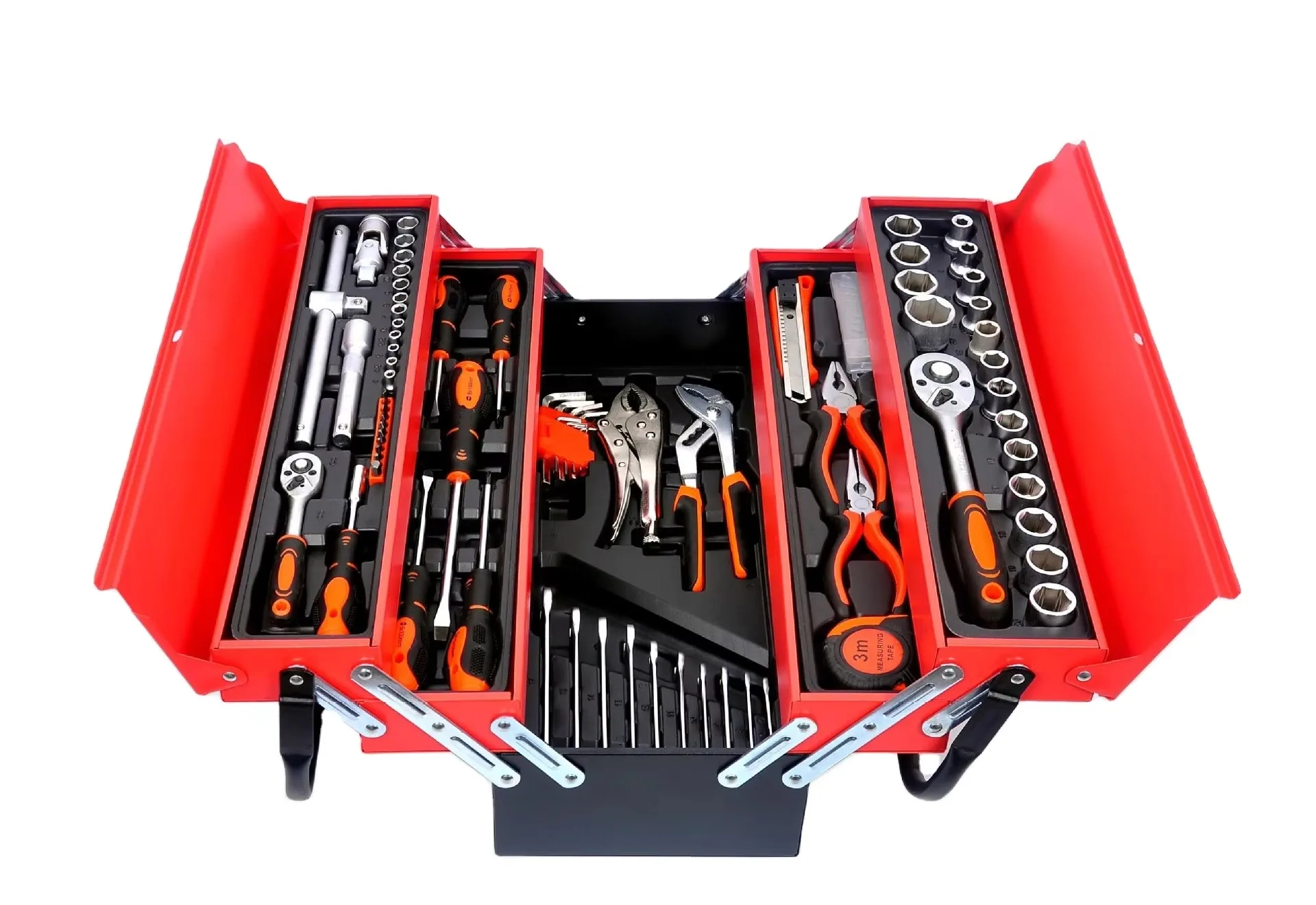 Wholesale Car Repairing 85pcs Hand Socket Security Household Auto Tool Case Wrench Socket Set Mechanical Metal Box Hand Tool Box