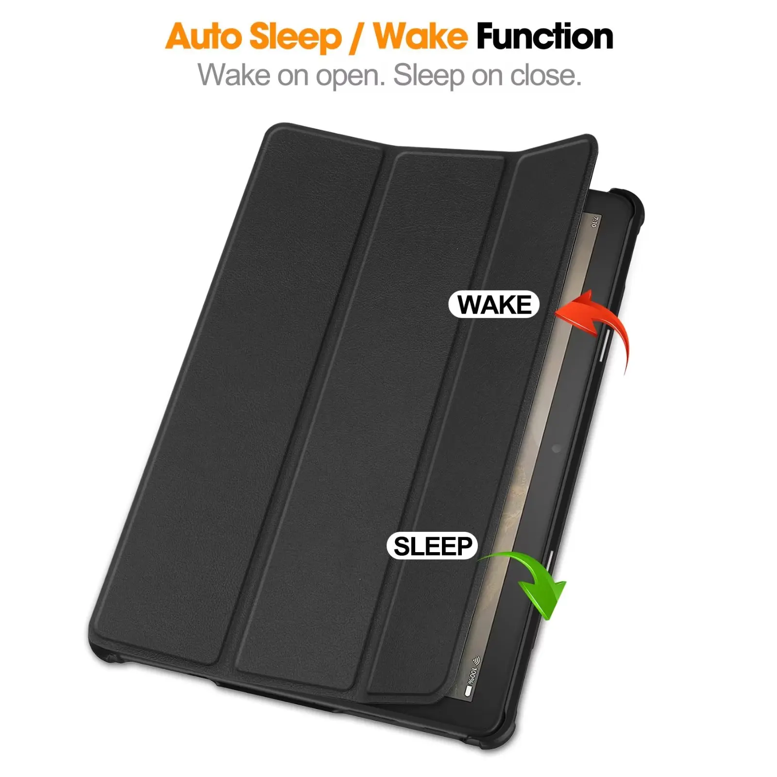 Case for Amazon Fire HD 10 (2023) 10 inch Tri-Folding Stand Smart Leather Tablet Cover For Fire HD 10 2023 Anti-drop Case