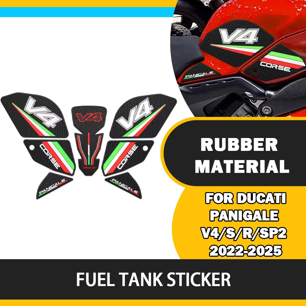 For Ducati Panigale V4 S R SP2 PANIGALE V4S V4R V4SP2 2022 -2025 Fuel Tank Grip Pads Knee Traction Anti-slip Fuel Tank Sticker