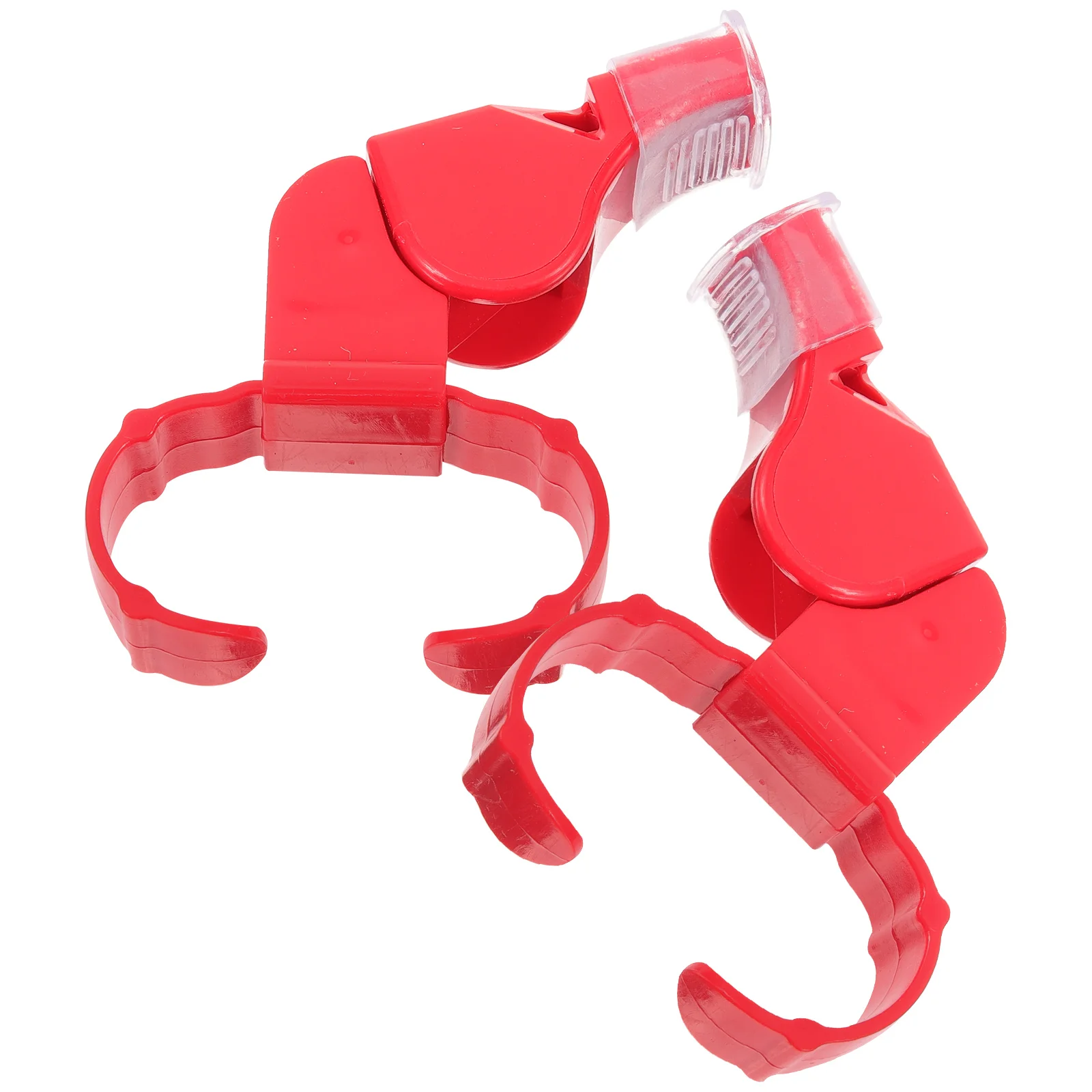 

2pcs High Volume Whistle ABS Loud Double Tone Referee Sports Teacher Finger Ring Black Plastic Travel Outdoor