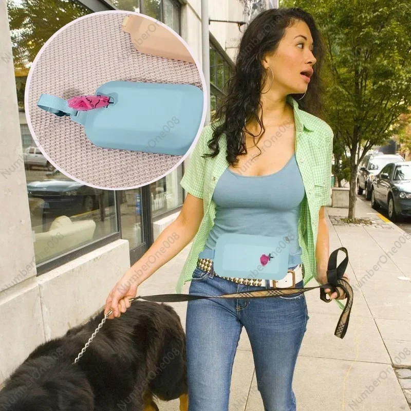 Pet Silicone  Food Bag Outdoor Portable Portable Dog Training Walking Dog Feeding Fanny Pack Snack