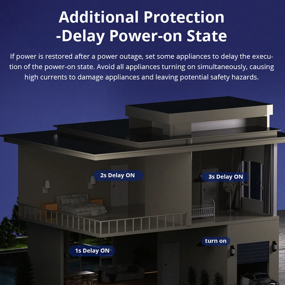 تصميم مدمج مفتاح ذكي مفتاح التتابع 2Way Switch 39.5x33x16.8mm WiFi مفتاح ذكي توافق متعدد الاستخدامات تصميم مدمج