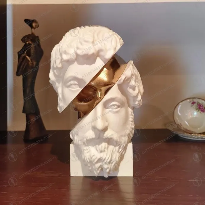 

Marcus Aurelius Memento Mori Decorative Ornament - Removable Skull Decor