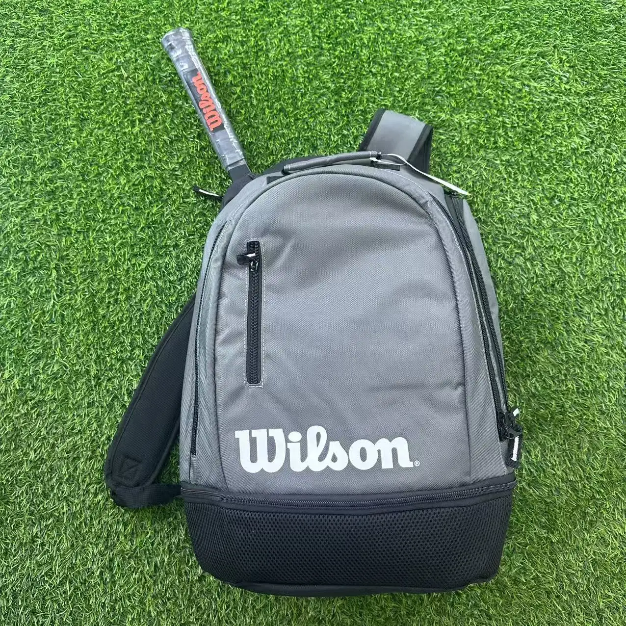 Wilson Team Backpack Tennis Bag Multifunctional Bag Can Accommodate Up To 2 Tennis Rackets with Individual Shoe Compartment