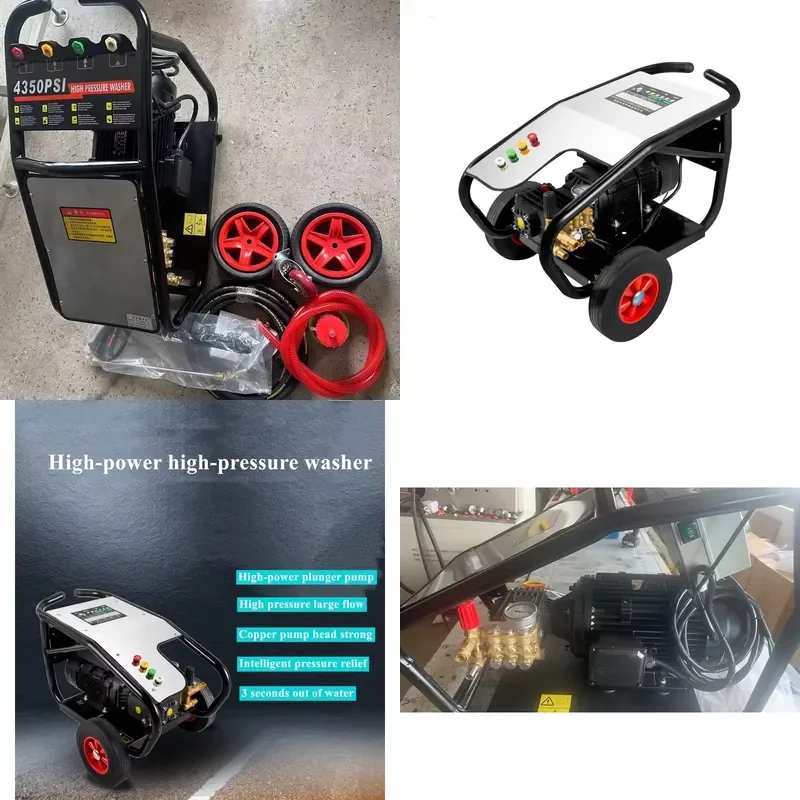 for Heavy Duty Mobile Electric 380V High Pressure Washer Pump 250 Bar for Cars Trucks Factories Industrial Cleaning