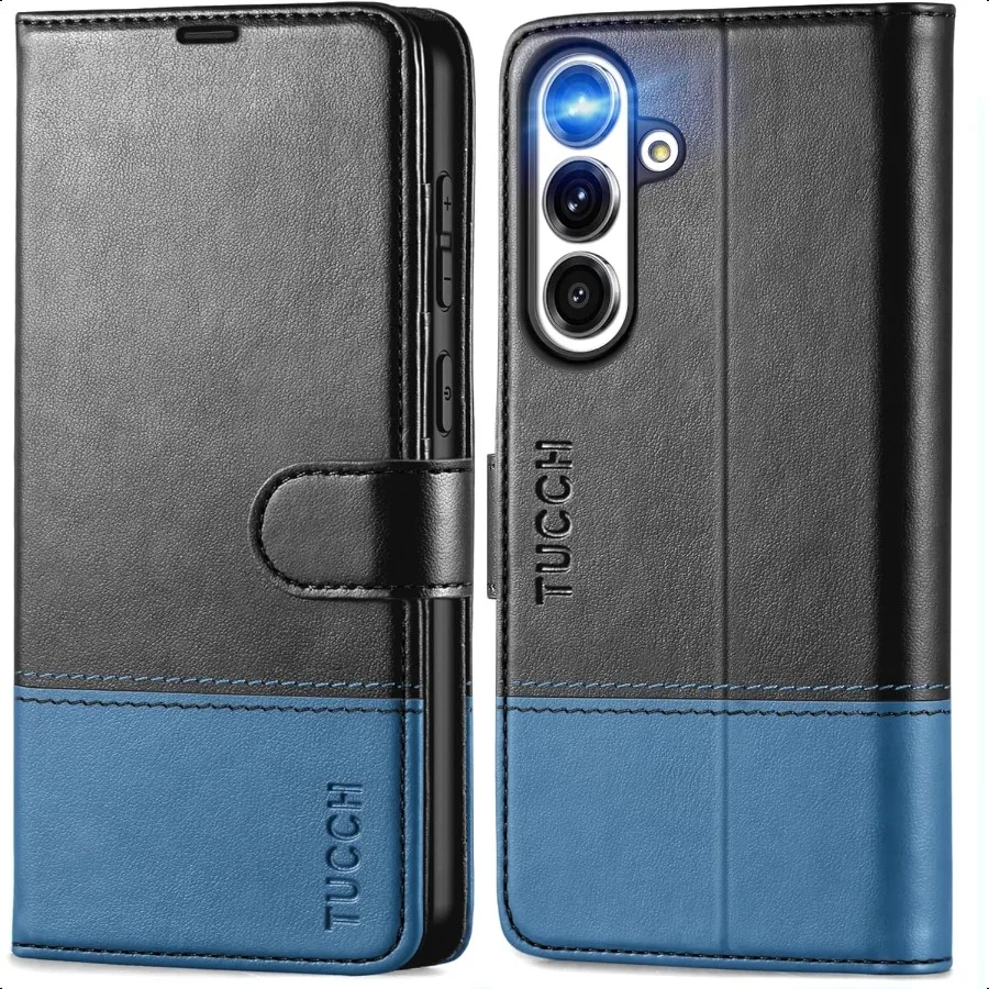 

Чехол-кошелек для Galaxy S25 FE, магнитная подставка из искусственной кожи [блокировка RFID] 4, откидная крышка для держателя кредитной карты с [противоударным ТПУ
