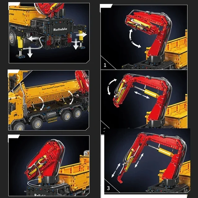 Mould King-Modèle de grue à chargement automatique pour enfants, assemblage de briques de camion, nuit de construction de voitures techniques, télécommande, cadeau de Noël, 17050