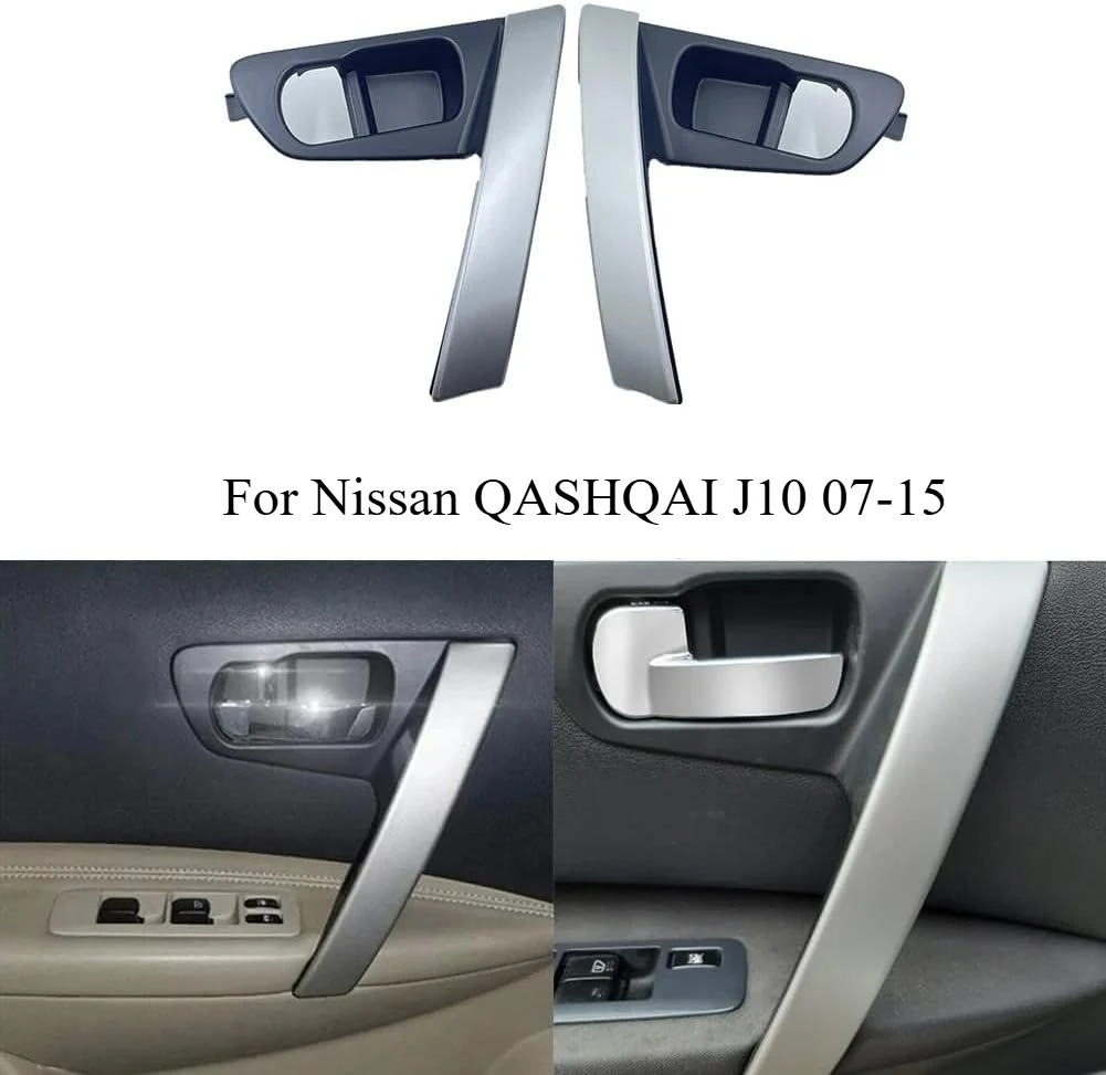 Car Inside Door Handles Left Right Set for Nissan QASHQAI J10 2007-2015  Precise Fit Replacement128 80945-JE50A
