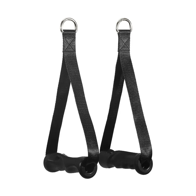 1Pair Ergonomic Heavy Duty Handles For Pulley Cable Machine Grip Attachments, For Resistance Band LAT Pull Down System Gym tools