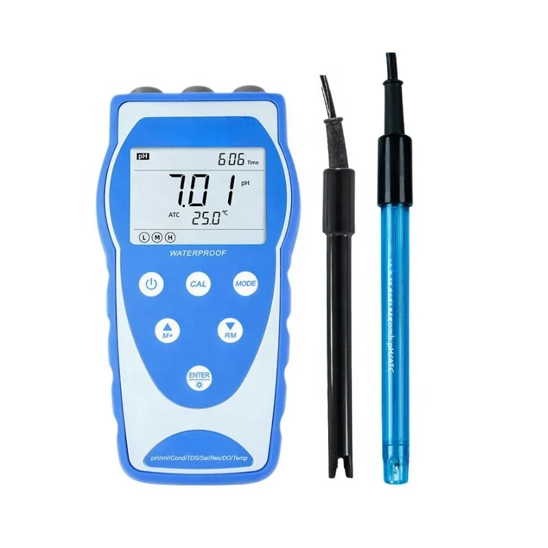 NEW Upgraded Portable Multi-Parameter Water Quality Meter As pH Meter and Conductivity Meter Simultaneously Testing With Data Lo