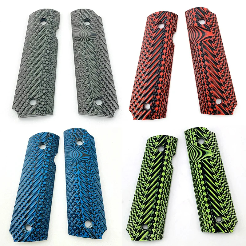 1 Pair G10 Composite Material 1911 Grips Handle Patches Anti-Slip Slab Shank Scales DIY Making Modify Repair Accessories