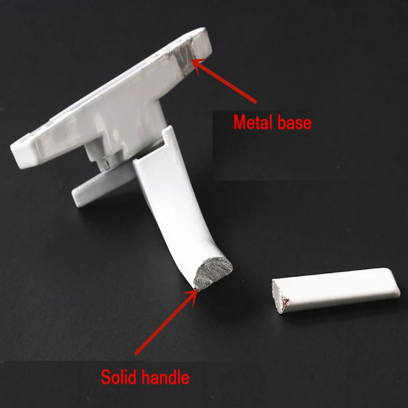 Plastic Steel Open Door Handle With Lock And Window Handle Aluminum Alloy  Window Seven Characters Handle Accessory