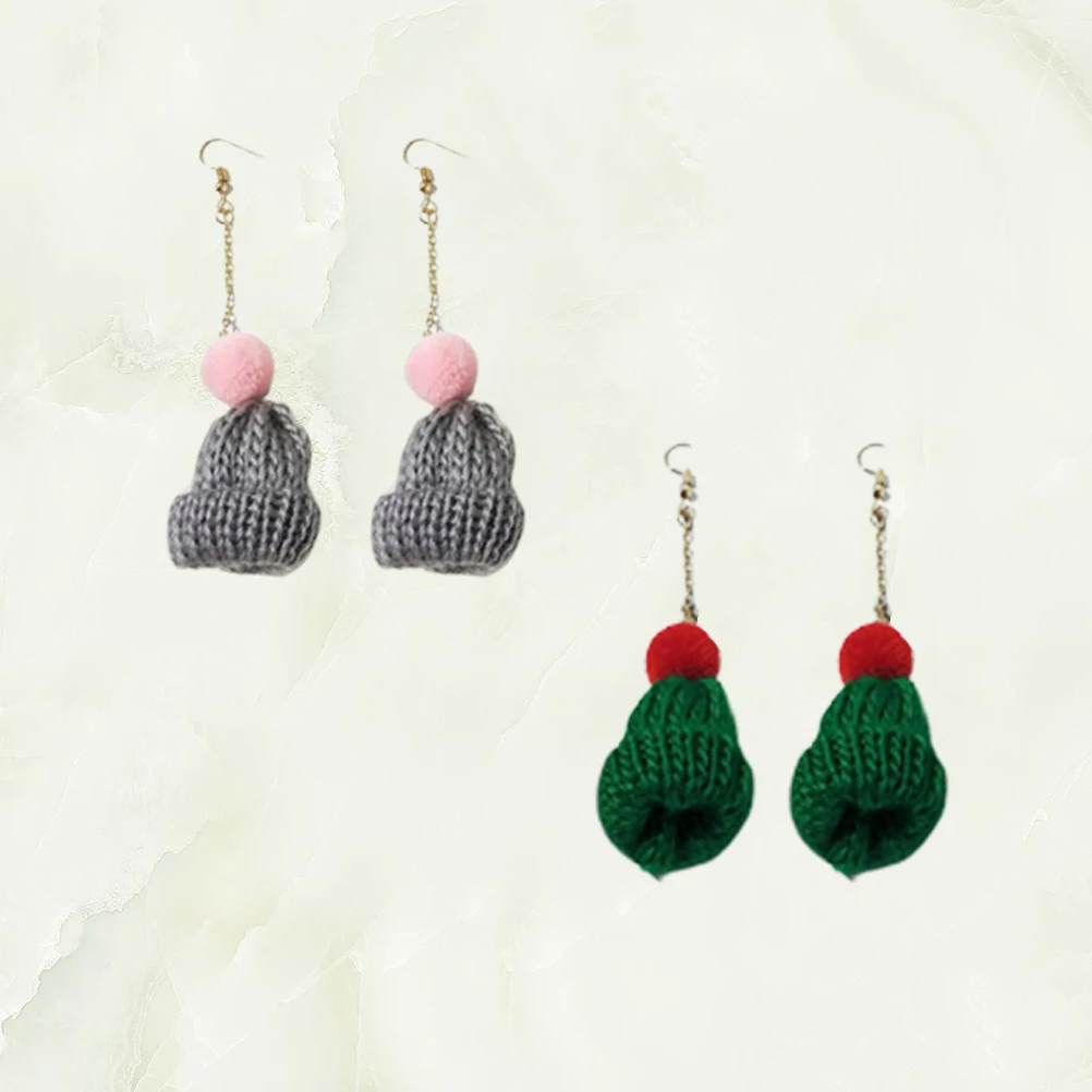 

for Women Santa Hat Earrings Christmas Stylish Autumn And Winter Small Fresh Miss