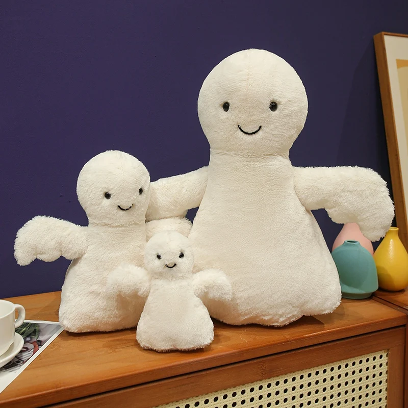 

15 ~ 40 см белый призрак плюшевая подушка мягкая стоячая страшная фигурка плюшевая День Хэллоуина декор для вечеринки подарок