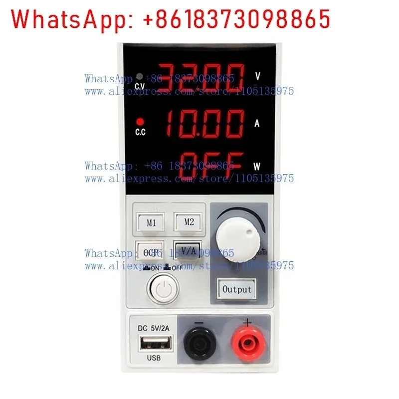 3010EC 30V10A300W Variable Lab Programmable Switch with USB for Light Emitting Diode Test Battery Charging