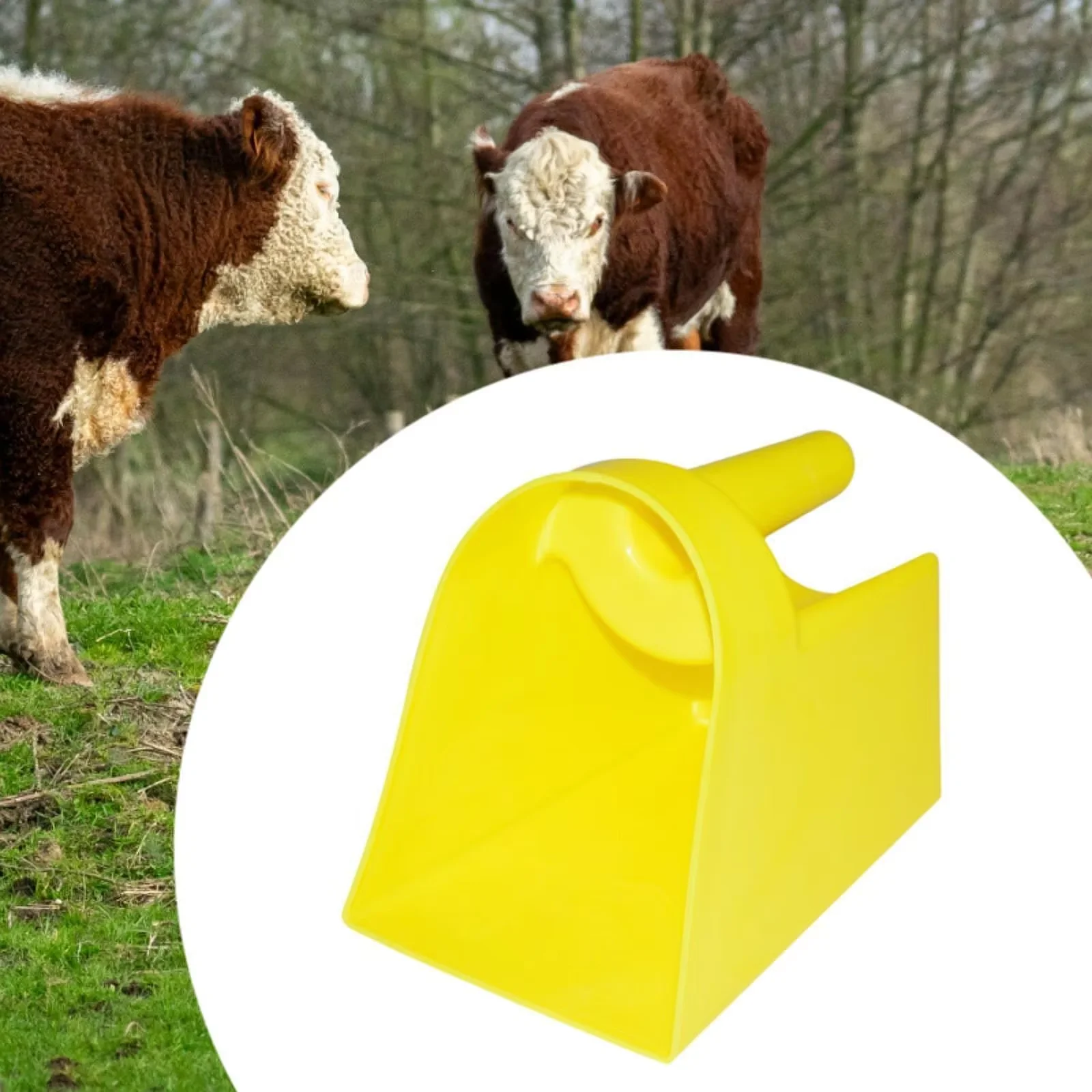 Standable Thickened Plastic Feed Scoop Durable Livestock Feeding Tool Flat Bottom Food Shovel For Sheep Farming Utility Scoop