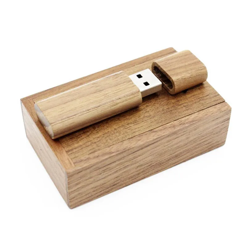 SHANDIAN USB Flash Drive Wooden Bamboo usb with box  Memory stick pen drive pendrive 4GB 8GB 16GB 64GB Wedding Photography Gifts