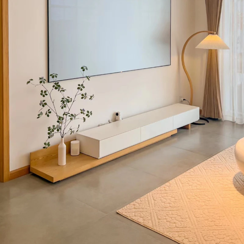 200Cm Center Universal Tv Table Simple Organizer Minimalist House Tv Stand Modern White Designer Fernsehtisch Furniture Home