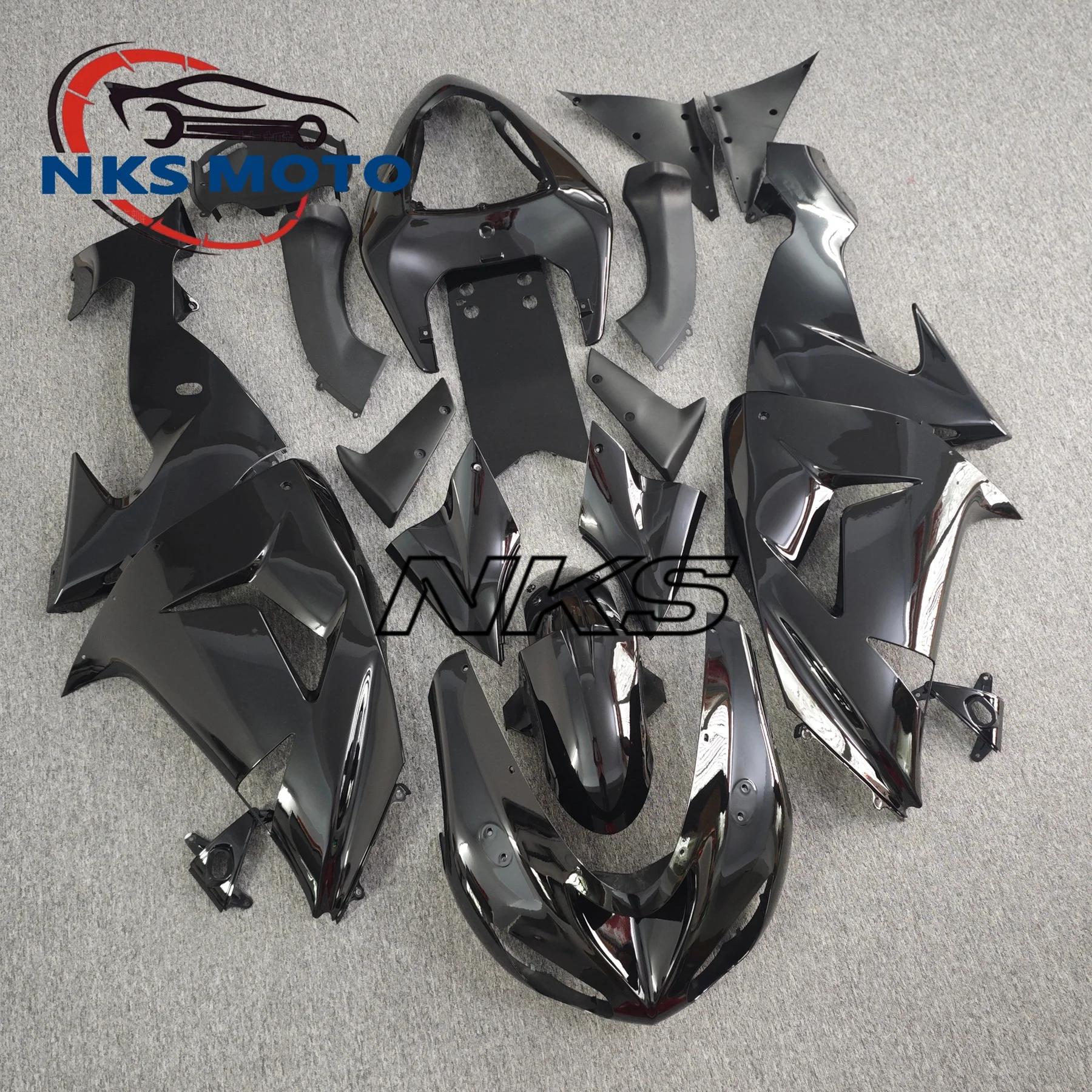 ABS Injection Motorcycle Fairing Kit For Kawasaki Ninja ZX-10R ZX10R 2006 2007 ZX 10R 06 07 Red Flames Black Bodywork Set