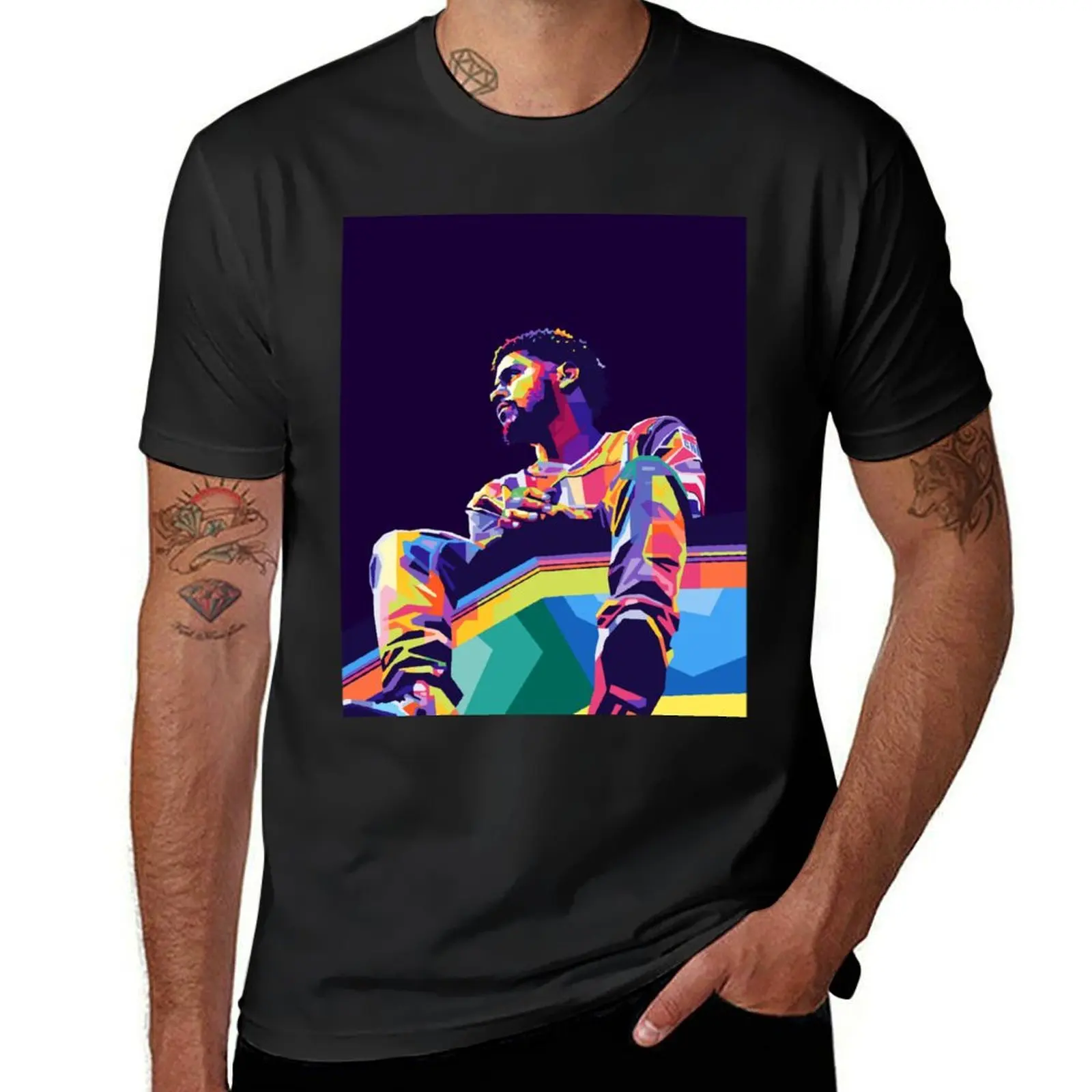 J Cole Wpap Art T-Shirt oversized plus sizes summer top mens t shirt