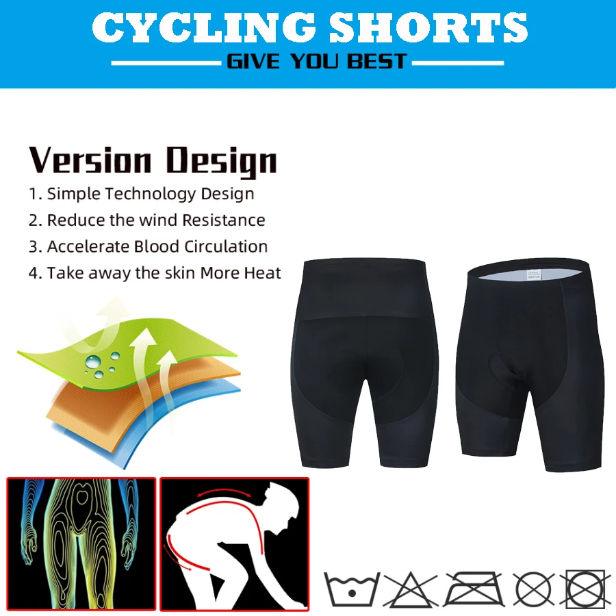 All Black Team 2024 Cycling Bib Shorts Mountain Bike Breathable Mens Bike 19D Gel Padded Ropa Ciclismo Bicycle Pants Under Wear