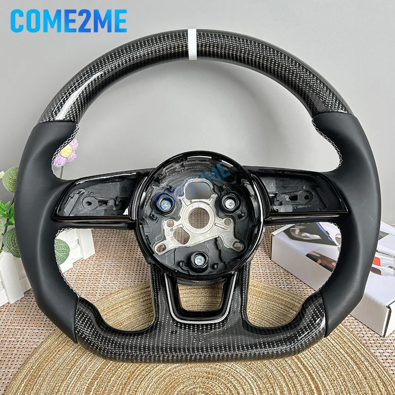 Carbon Fibre perforated leather steering wheel, suitable for Audi RS3 RS4 RS5 A3 A4 B9 A5 S3 S4 S52017 to 2020