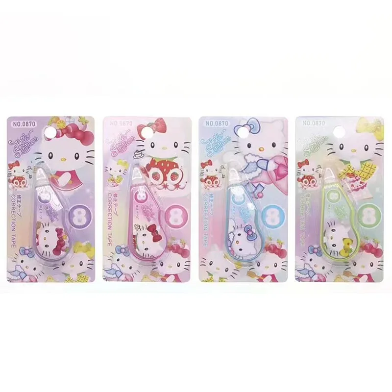 sanrio kitty fita corretiva papelaria kawaii promocional presente criativo material escolar e de escritorio 12 pcs por lote 01