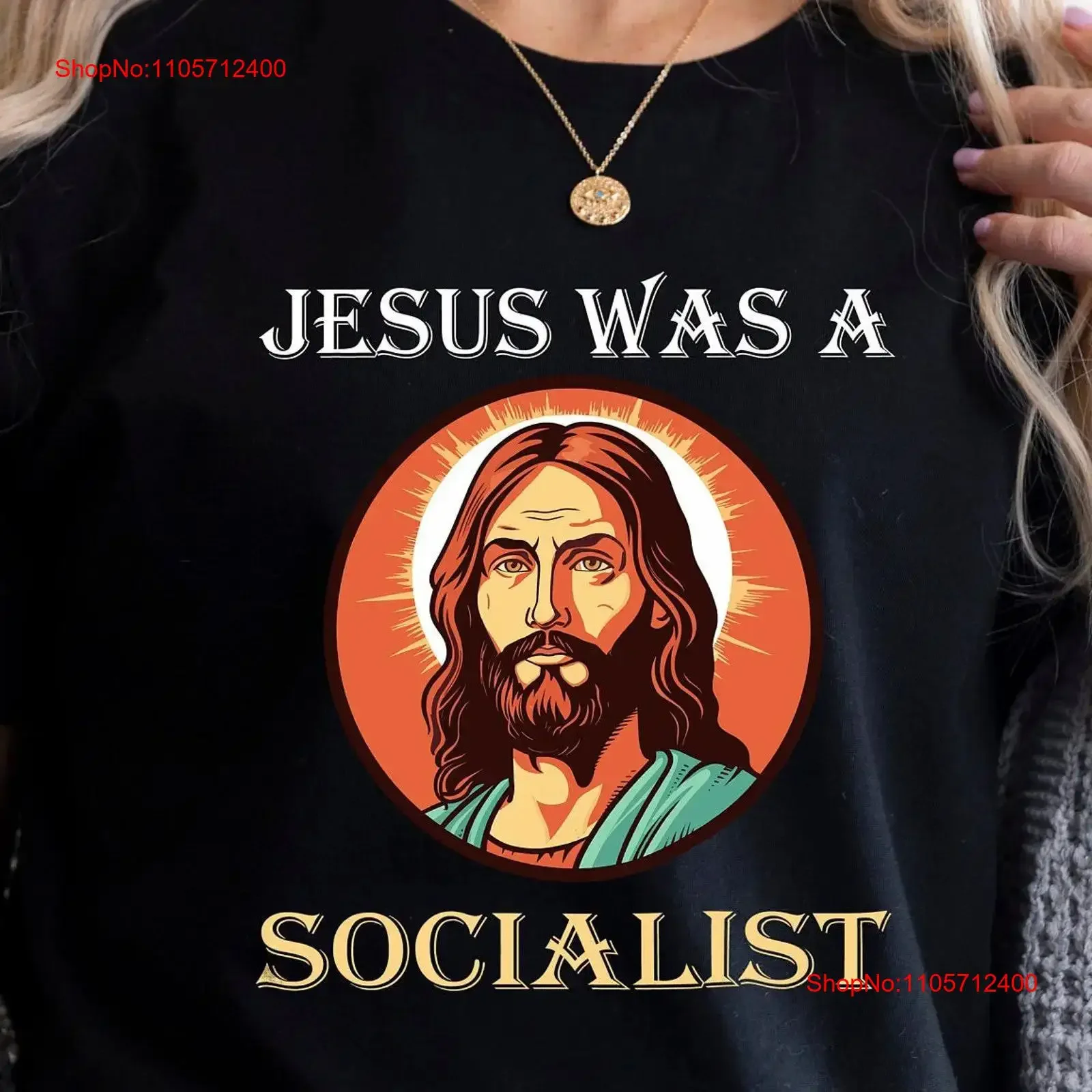 Jesus Was A Socialist T Shirt Christian Socialism Democratic vintage Washed homme Stretched fashion graphic designer clothes