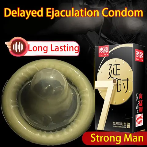 Brand Elasun 7 Times Reduce Sensitivity Delayed Ejaculation Condomss For Men Pysical Ultra Thick Condom Peniss Sleeves sexx Tools