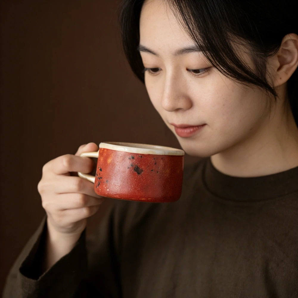 

Керамическая кружка для кофе и чая в винтажном стиле, 120 мл/230 мл, с удобной ручкой, красивый дизайн, для дома и кафе