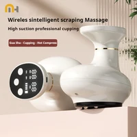Masajeador eléctrico Guasha para raspar, masajeador corporal para el hogar, latas de vacío, ventosa, quemador de grasa con calefacción, masajeador anticelulítico