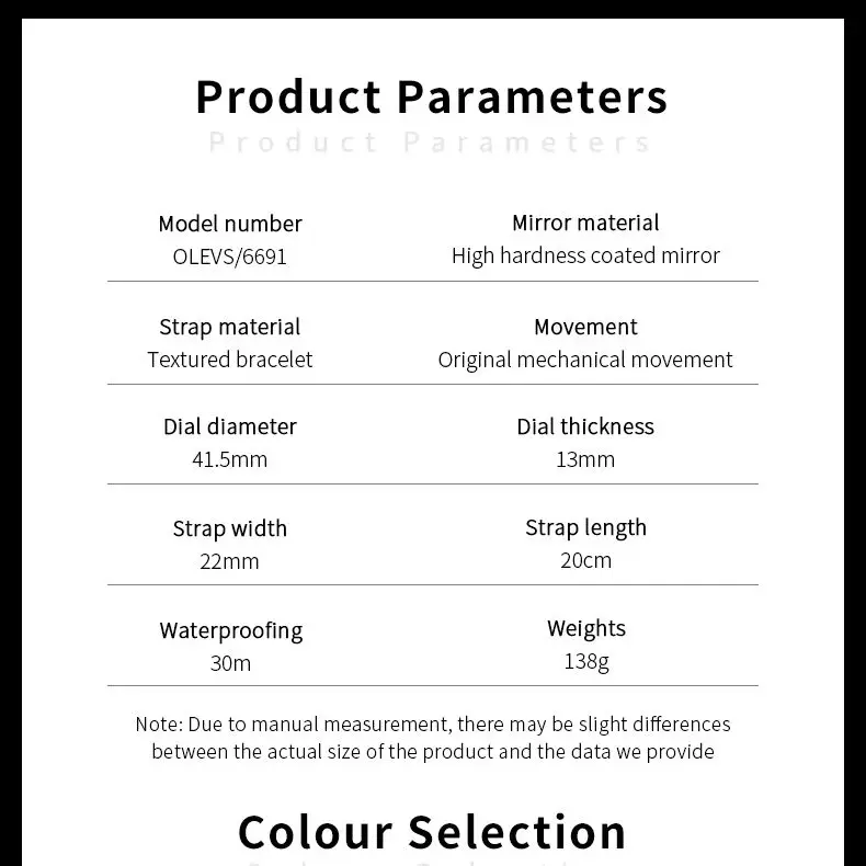 Olevs-男性用防水フライホイールウォッチ,機械式時計,高級ブランド,オリジナル,自動,ムーンフェイズ,6691