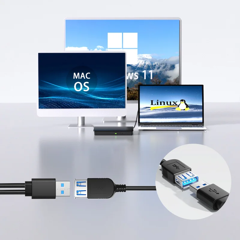 External Blu ray Drive with Extension Cable BD/CD/DVD-RW Player Burner Portable Bluray Reader and Writer for PC Laptop Windows