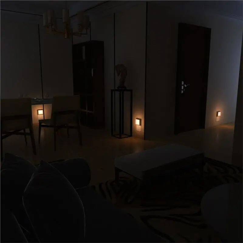 

【ЭФФЕКТИВНЫЙ】Автоматический датчик от заката до рассвета, регулируемая по яркости светодиодная ночная лампа, подключаемая к сети, мягкий теплый белый свет для спальни, для прихожей.