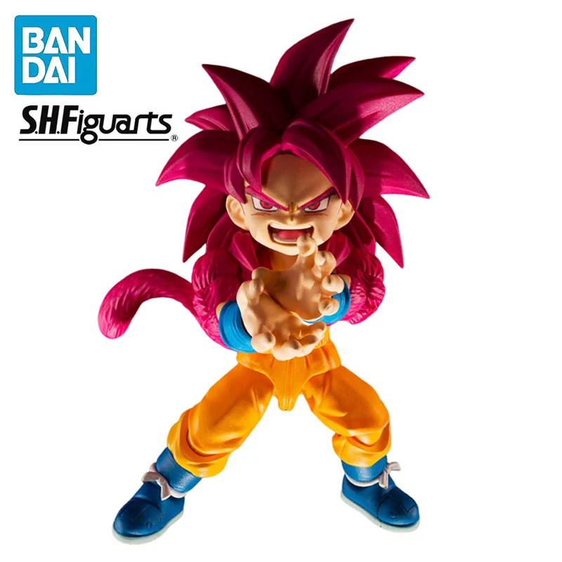 

BANDAI S.H.Figuarts Dragon Ball DAIMA Super Saiya 4 Son Goku (MiNi) ПВХ 8 см аниме фигурки модель коллекция игрушек