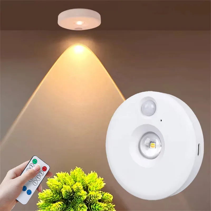 Chargeable LED Under Cabinet Motion Sensor Wireless Spotlight Tap Lamp Light Remote Control Battery Operated Under Cabinet Light