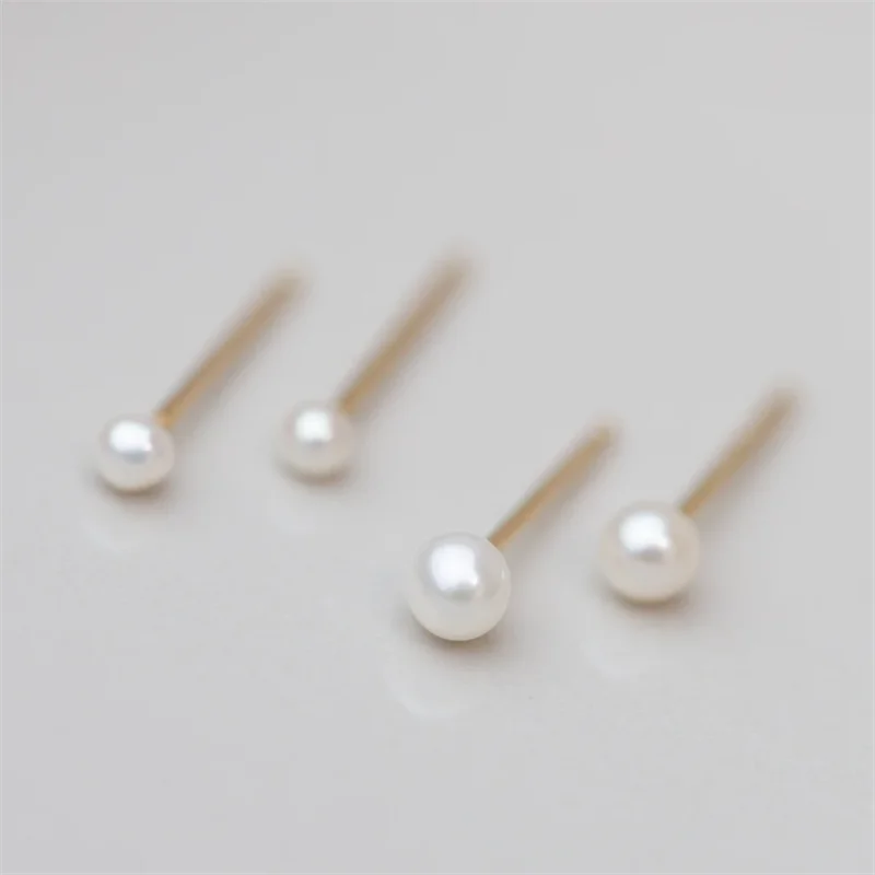 14K Gold Filled Small Pearl Studs Earrings Tarnish Resistant Earring Dainty Jewelry Earrings For Women Simple Waterproof Jewelry