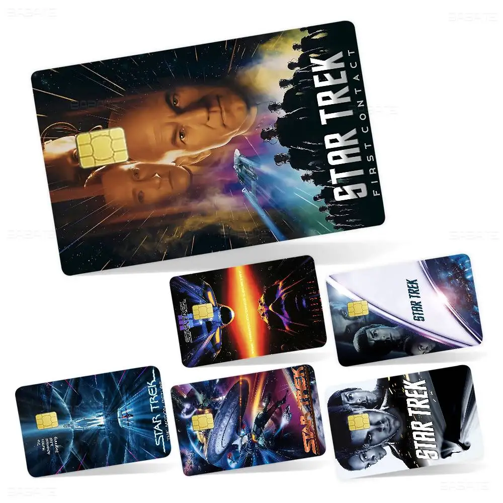Science Fiction S-Star Movies Trekes Game Film Cover Sticker Case For Small Chip Credit Debit Card Front Side