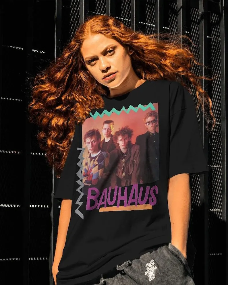 band Bauhaus T shirt -graphic tees,vintage t-shirts,bauhaus shirt,bauhaus tee,bauhaus sweatshirt,vintage rock band