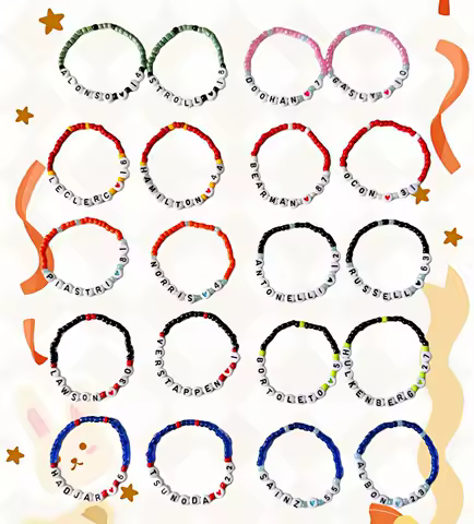 Handmade F1 Grid Inspired | Drivers Beaded Friendship Bracelet Creative Gift