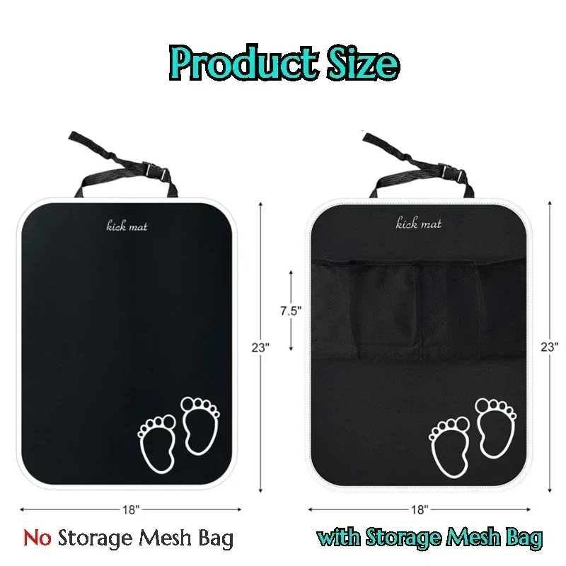 وسادة مضادة للأوساخ للسيارة، أغطية مقاعد السيارة، واقيات خلفية للأطفال، منظم سجادات الركل يحمي من الأوساخ الطينية